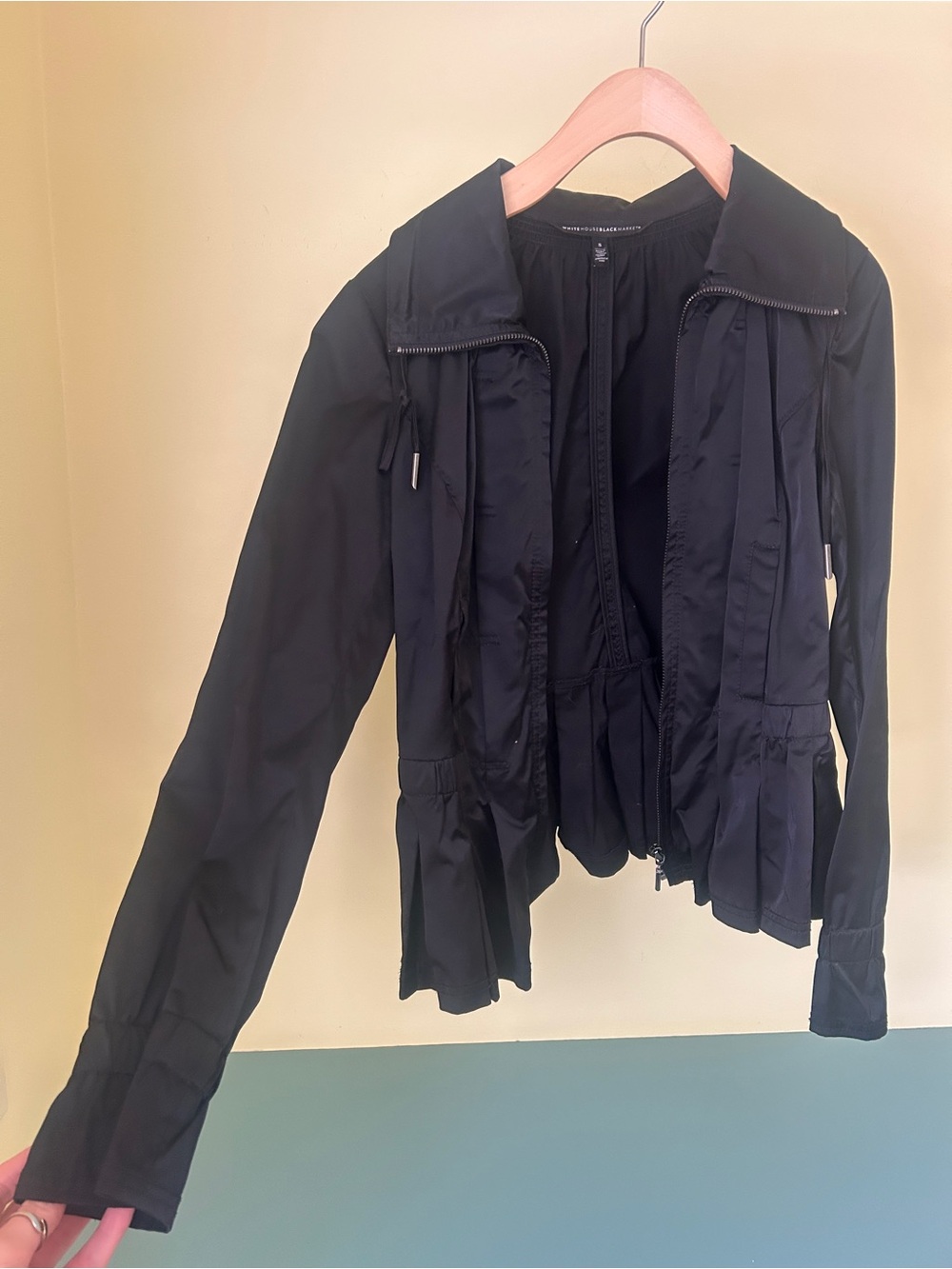 White House Black Market Black Utility Zip Jacket